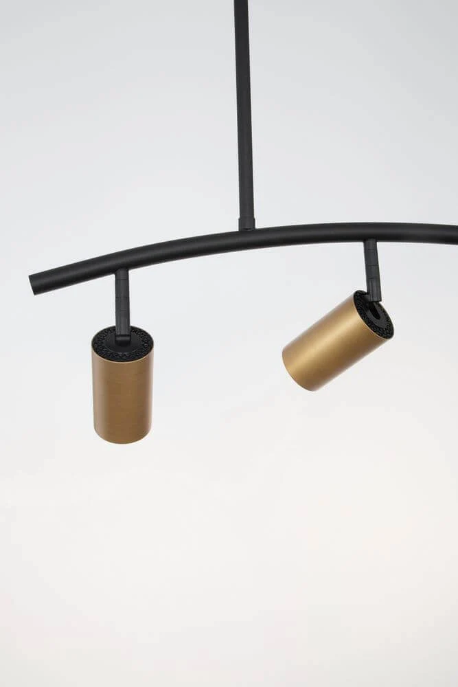 Pogno Pendelleuchte 3-flammig Bogen Schwarz, Gold