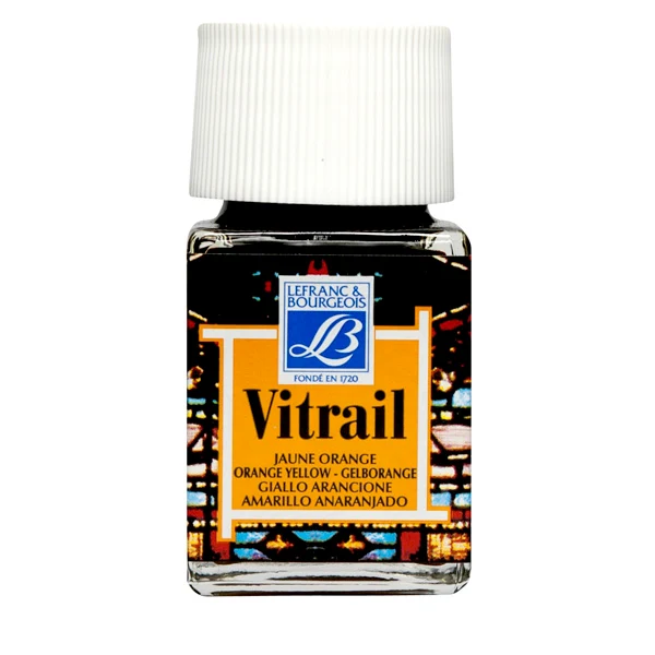 Lefranc & Bourgeois - Vitrail Glass & Tile Paint - 50ml Orange Yellow
