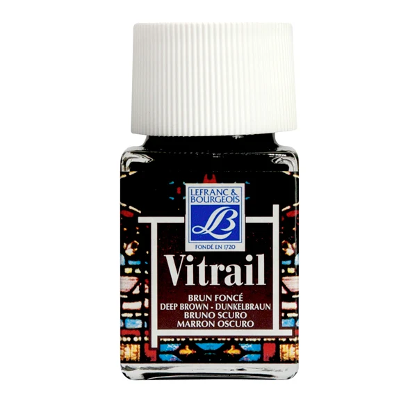 Lefranc & Bourgeois - Vitrail Glass & Tile Paint - 50ml Dark Brown