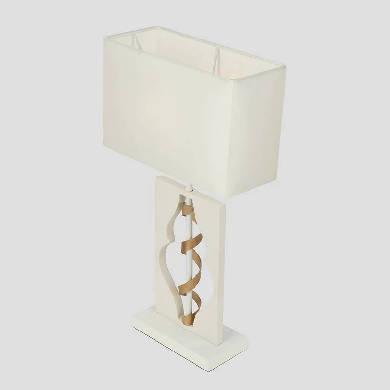 Intreccio Tischlampe Weiß, Gold