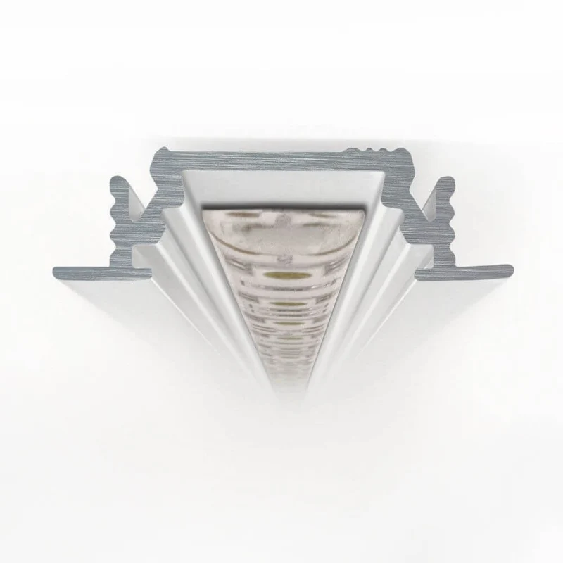 Einbauprofil flach 200cm Weiß ohne Abdeckung für LED-Strips
