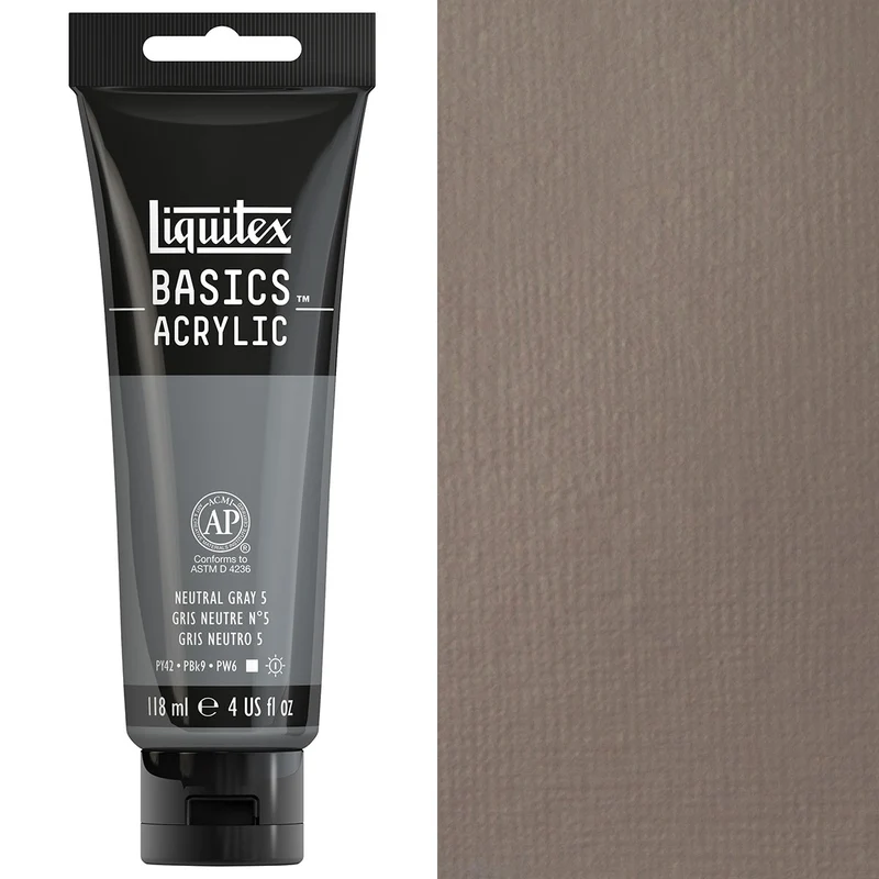 Liquitex - Basics Acrylic Colour - 118ml Neutral Grey