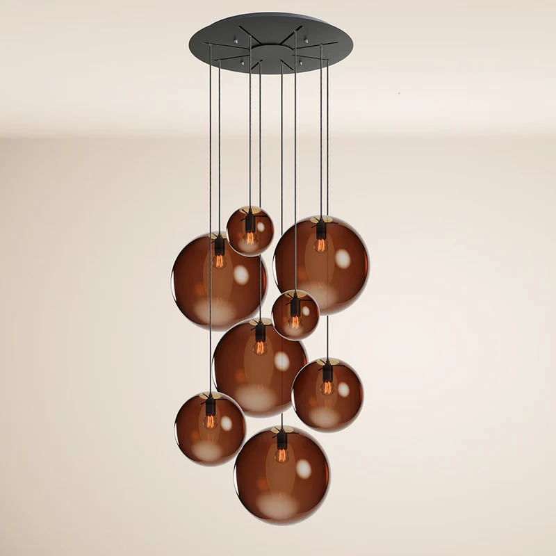 s.luce Orb Galerielampe 8-flammig Modular