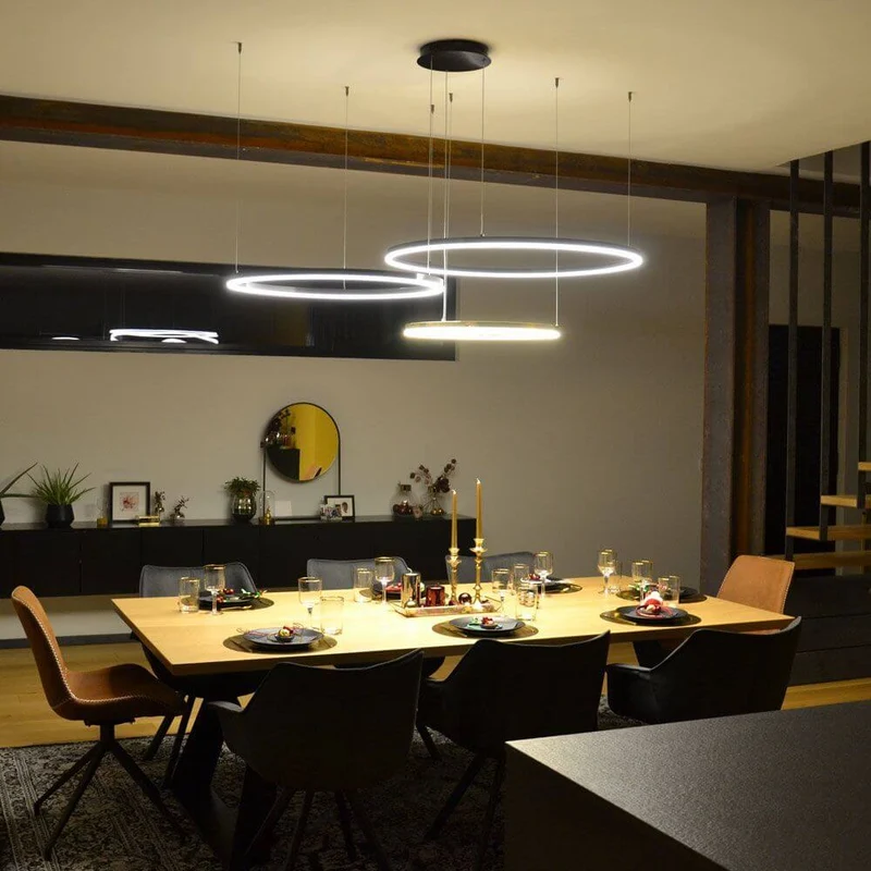s.luce LED Ring Pendelleuchte 3-flammig Exzentrisch