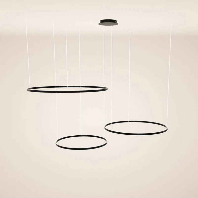 s.luce LED Ring Pendelleuchte 3-flammig Exzentrisch