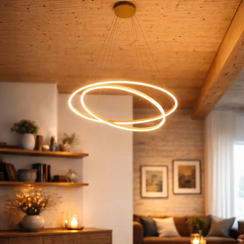 s.luce LED Ring Hängeleuchte 2-flammig Zentrisch