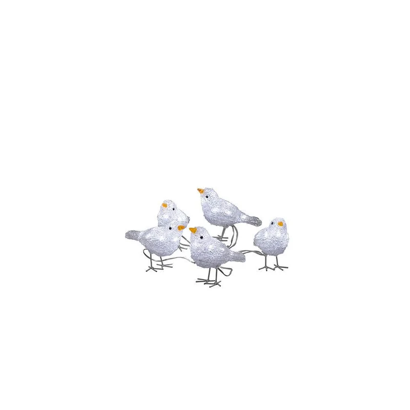 LED Acryl Vögel 5er-Set 40 Kaltweiß 24V