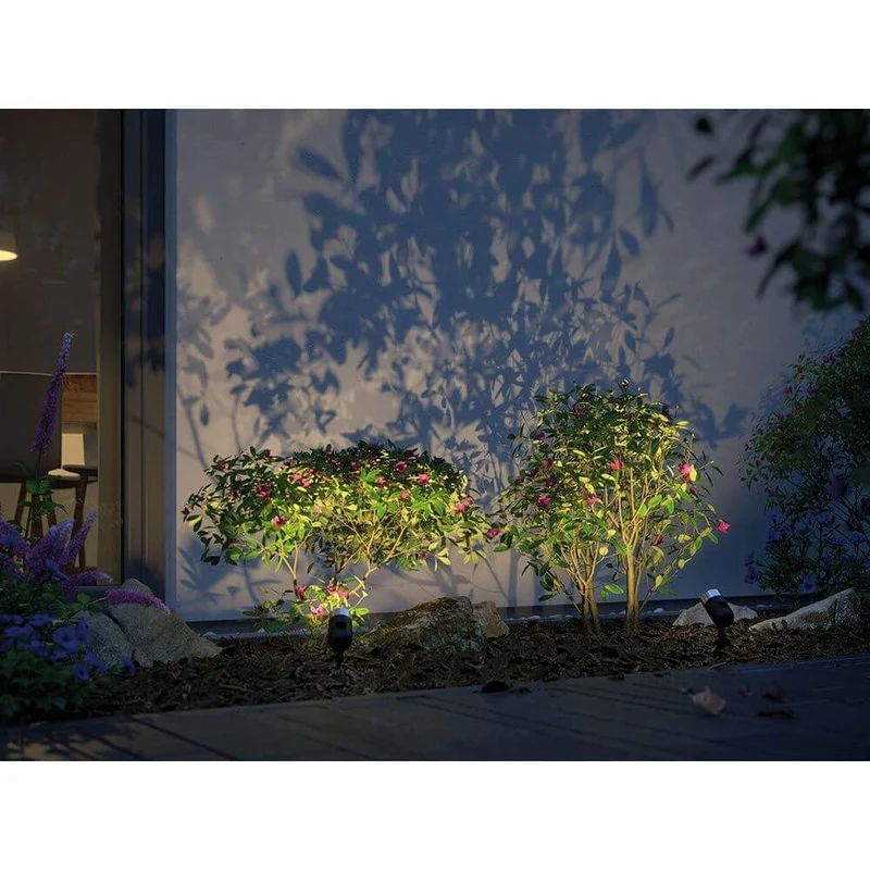 Plug & Shine LED Gartenstrahler Smart Home Zigbee Anthrazit IP65