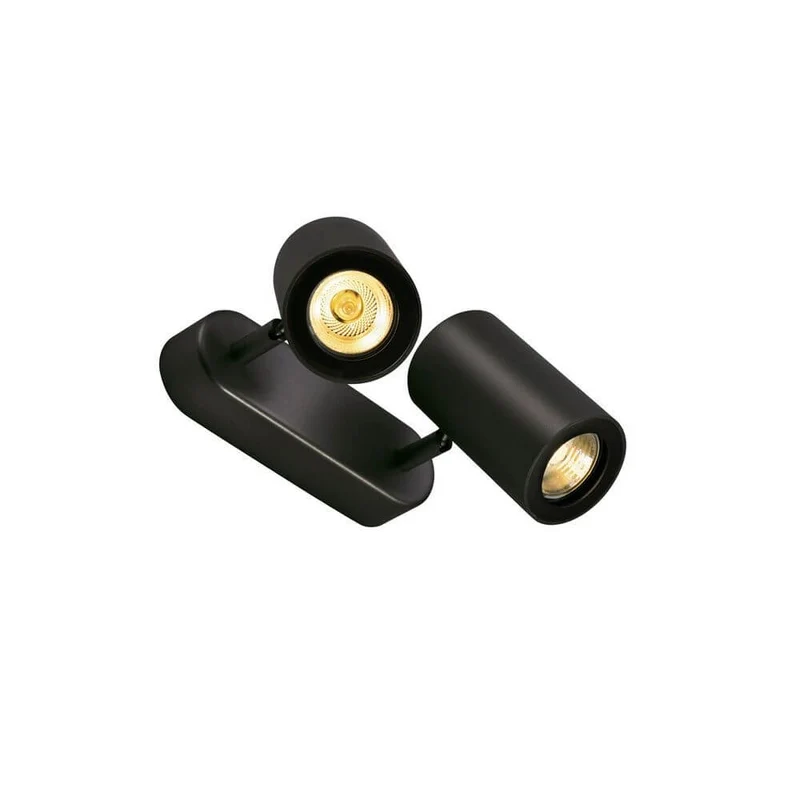 Enola B Wand- und Deckenleuchte Double Schwarz 2xGU10 max. 50W