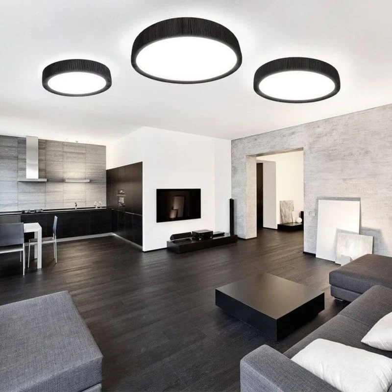 Handro LED Deckenleuchte Ø 100cm Schwarz