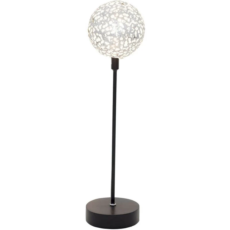 Tischleuchte Sfera Grande Eisen Schwarz-Silber