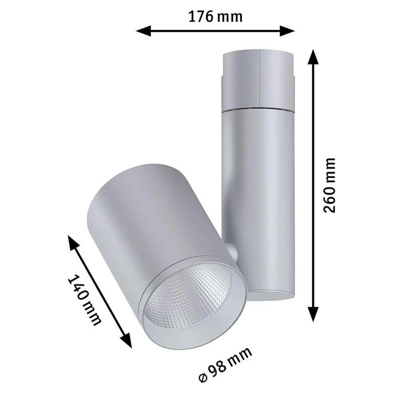 U-Rail LED Schienenspot Zeuz Einzelspot 15° Chrom-Matt