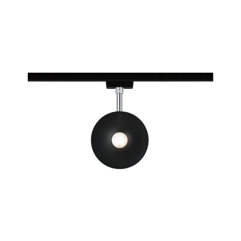 U-Rail LED Schienenspot Sphere Einzelspot Schwarz-Matt, Chrom