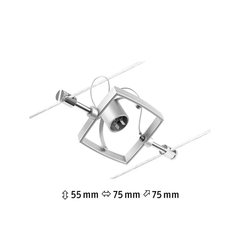 CorDuo Seilsystem Mac II Einzelspot Chrom-Matt