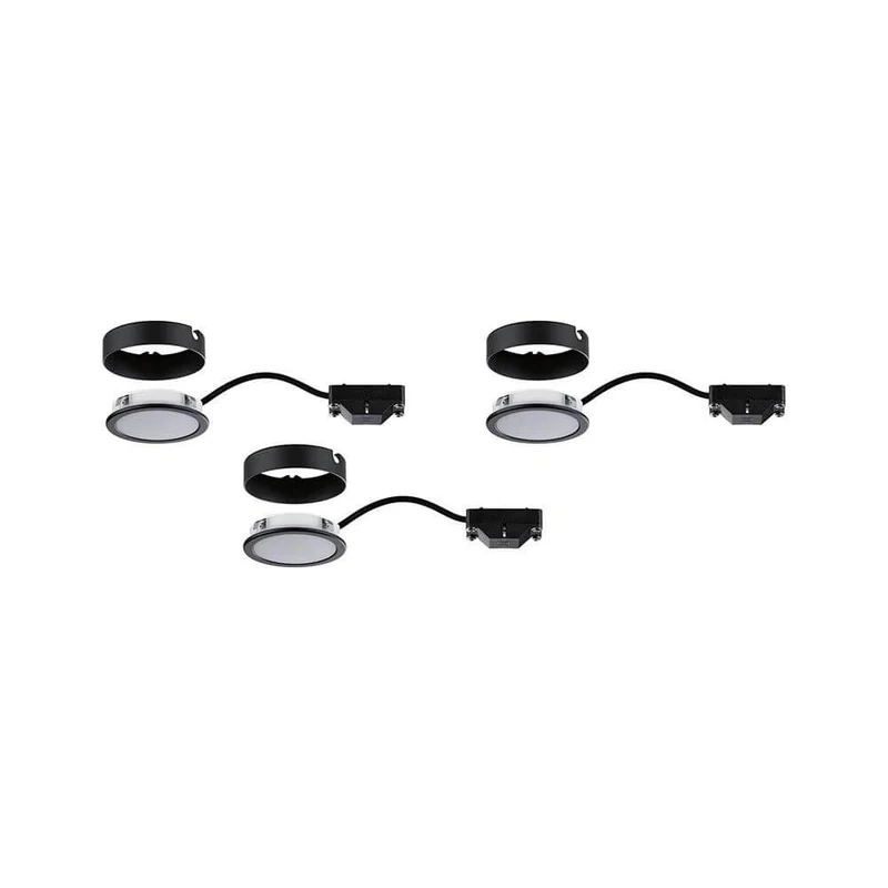 LED Unterschrankleuchte Pukk Rund 6,5cm Schwarz