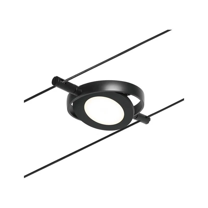 CorDuo LED Seilsystem Round Mac Einzelspot Schwarz, Chrom