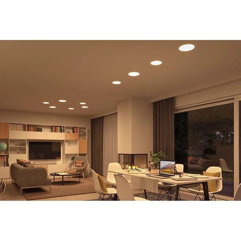 VariFit LED Einbaupanel Veluna Ø 21,5cm Weiß CCT-Switch Klar