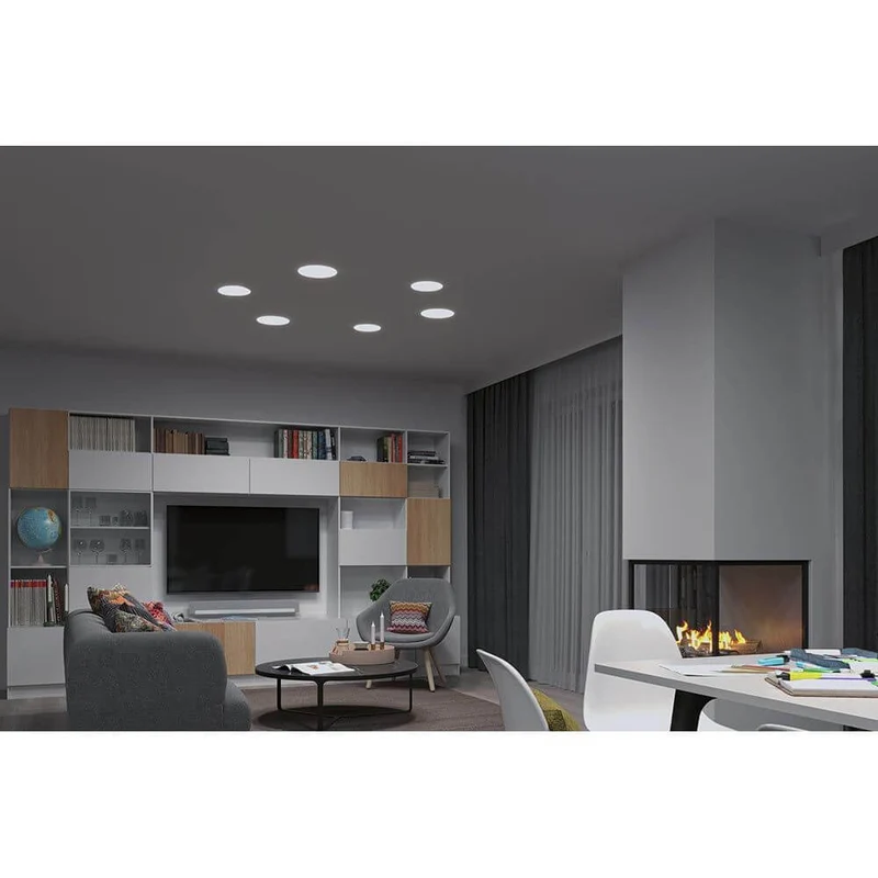 VariFit LED Einbaupanel Veluna Ø 21,5cm Weiß CCT-Switch Klar