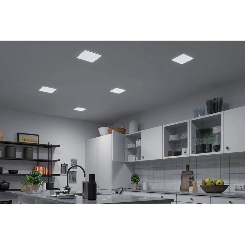 VariFit Veluna LED Einbaupanel CCT-Switch Eckig Weiß, Klar
