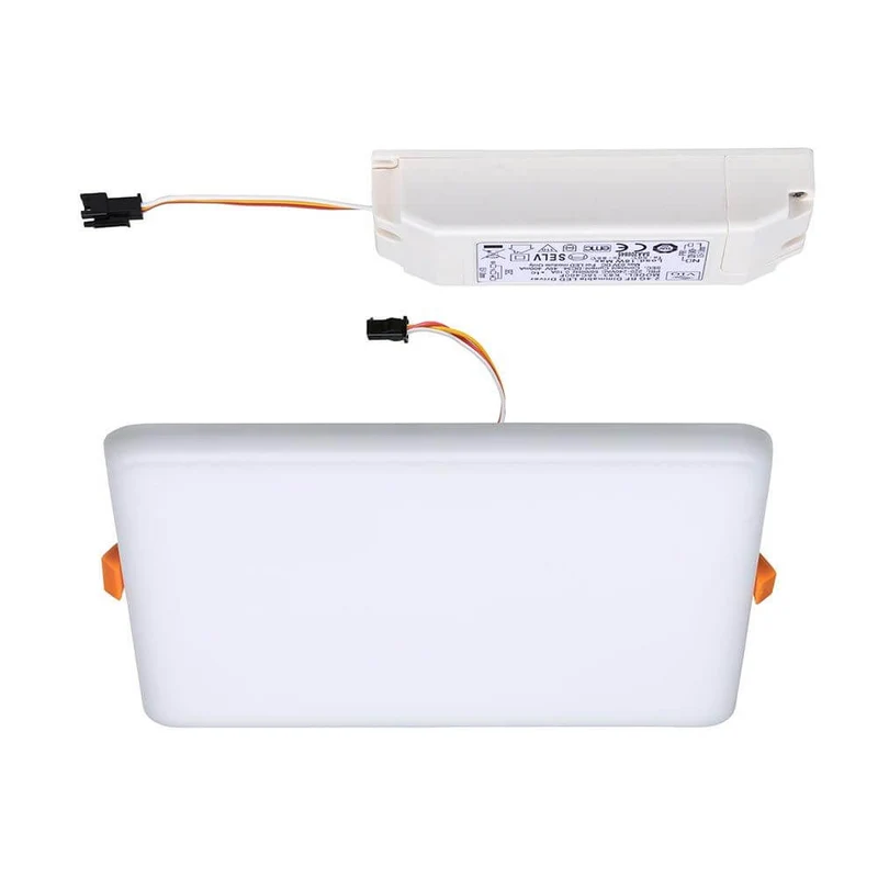 VariFit Veluna LED Einbaupanel CCT-Switch Eckig Weiß, Klar