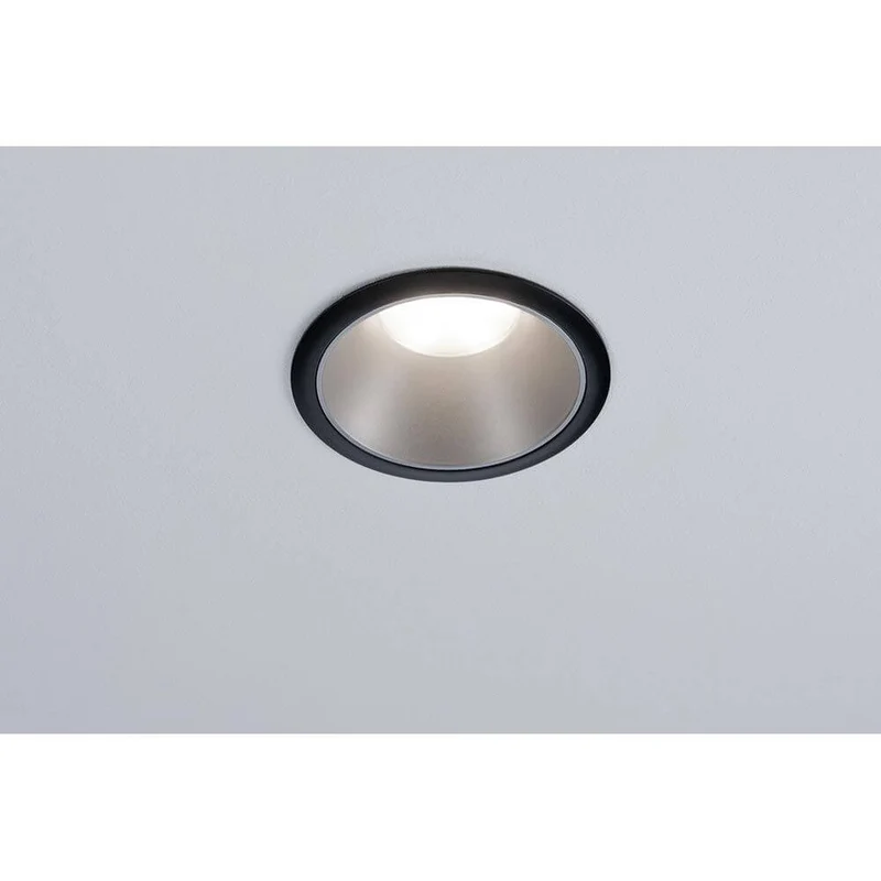 LED Einbauleuchte Cole LED Rund 8,8cm Schwarz, Silber