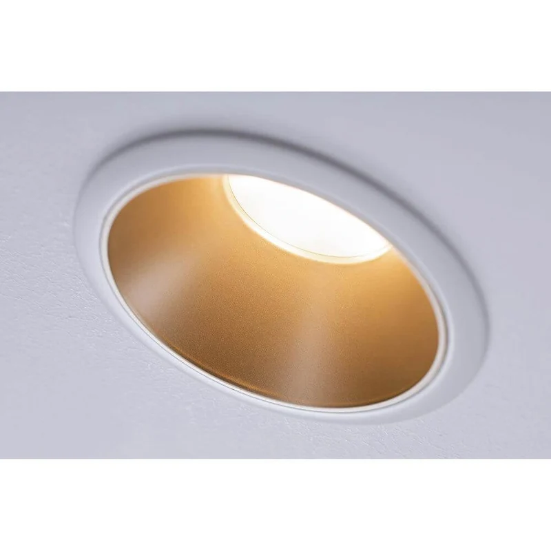 LED Einbauleuchte Cole LED Rund 8,8cm Weiß, Gold