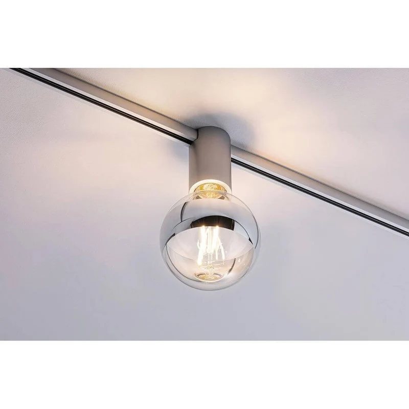 U-Rail Schienenspot Socket Einzelspot Chrom-Matt