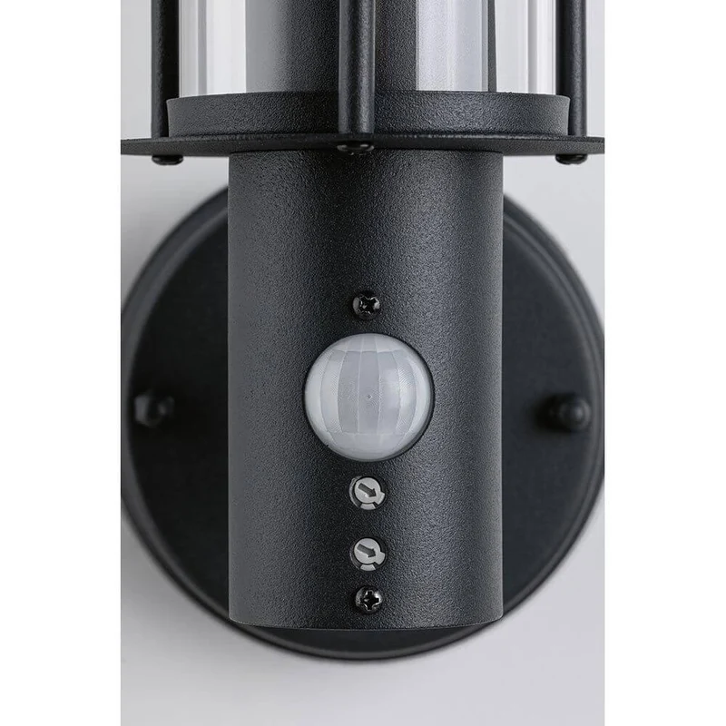 Sensor Außenwandleuchte Classic Dunkelgrau Metall Glas