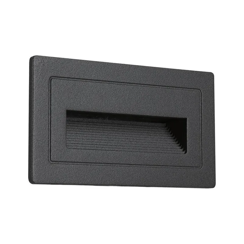 LED Außen Wandeinbauleuchte Long Schwarz IP65