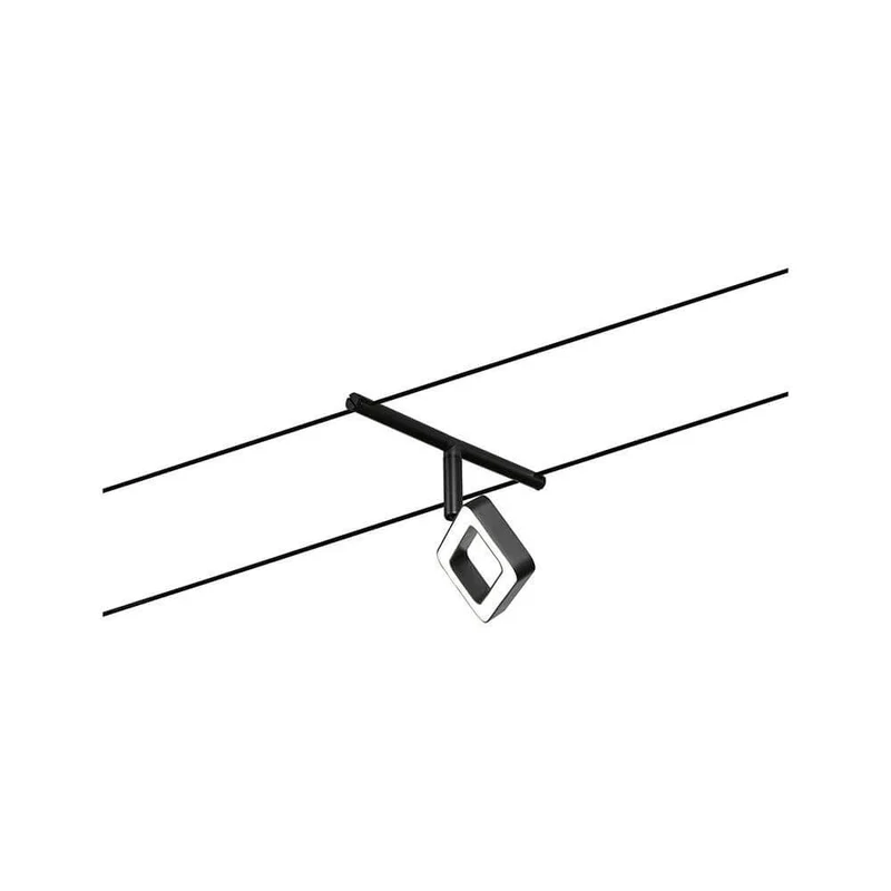 CorDuo LED Seilsystem Frame Basis-Set Schwarz-Matt, Chrom