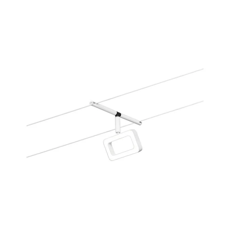 CorDuo LED Seilsystem Frame Einzelspot Weiß-Matt, Chrom