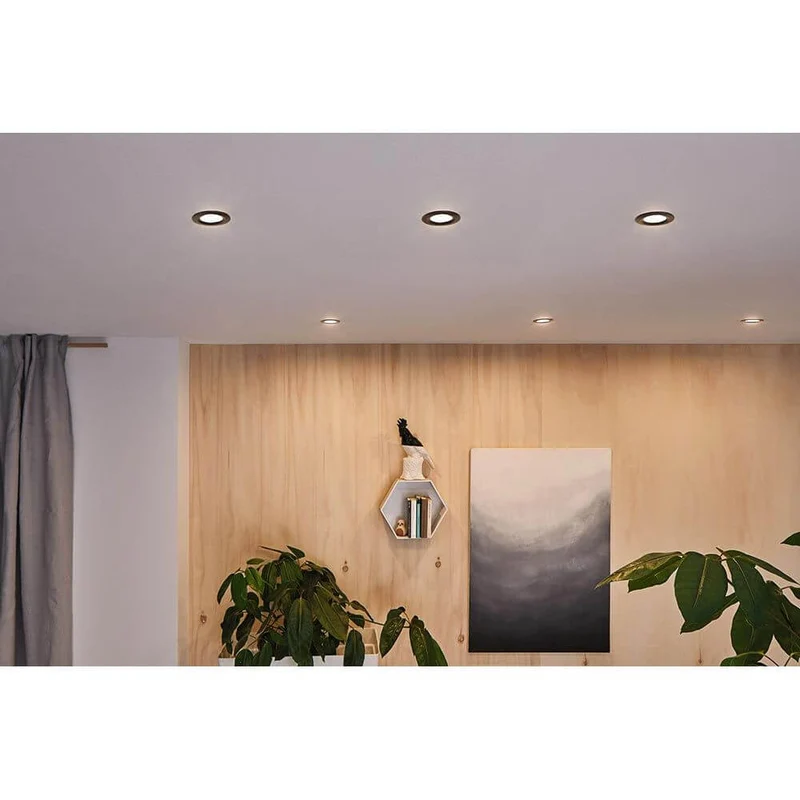 LED Einbauleuchte 3er Basis-Set Nova Rund Ø 7,8cm Schwarz