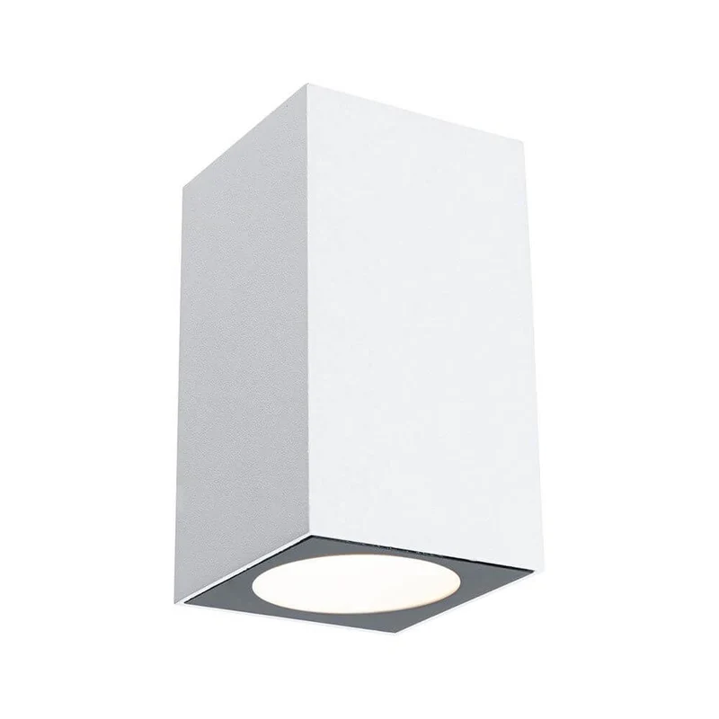LED Außenwandleuchte Flame Weiß, Metall