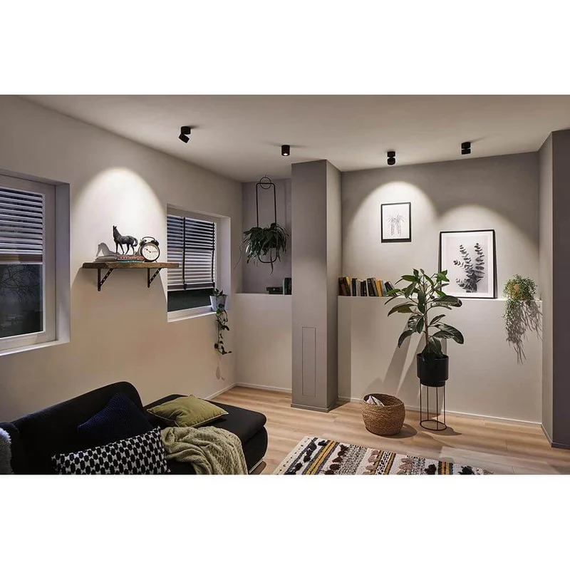 LED Decken Strahler Spircle Schwarz-Matt