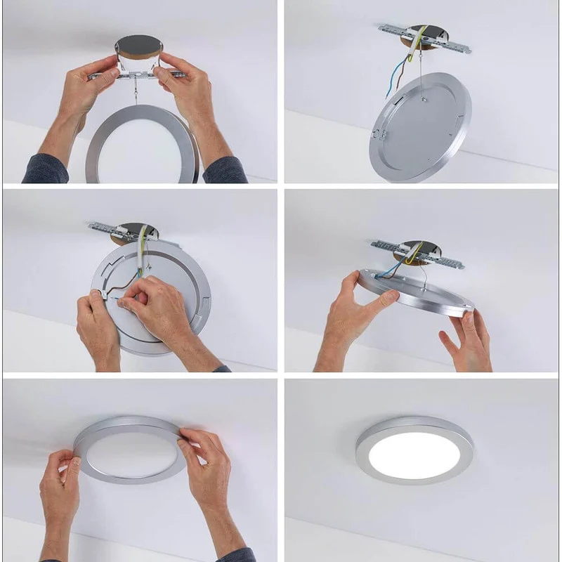 LED Einbaupanel 2 in 1 Cover-it Rund Chrom-Matt