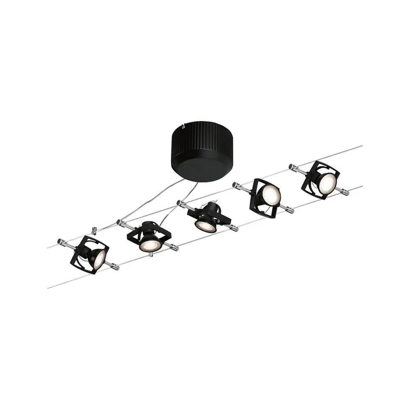Seilsystem Mac II Basis-Set 5-flammig Schwarz-Matt
