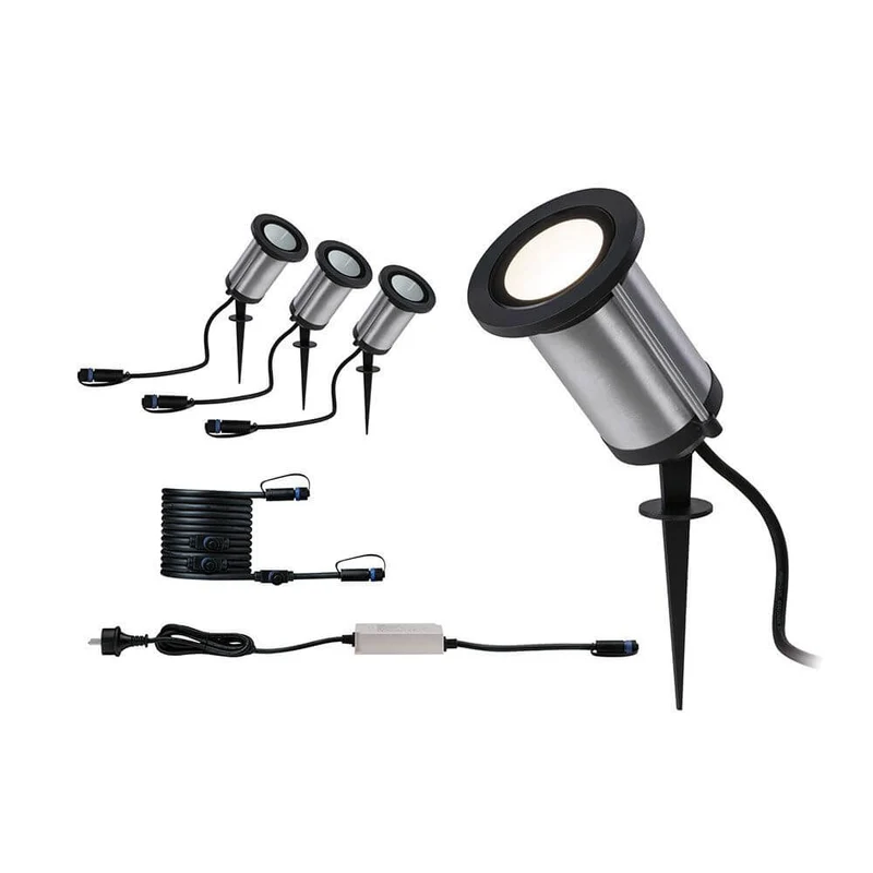 Plug & Shine LED Gartenstrahler Classic Basis-Set Anthrazit IP65
