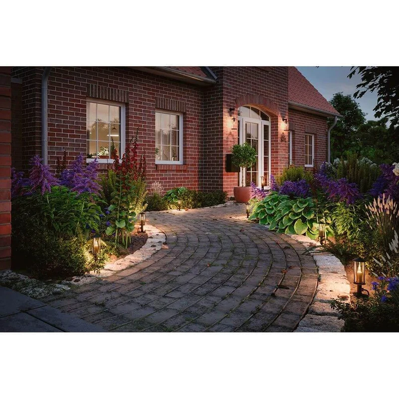 Außenwandleuchte Klassik Ø 16cm Glas Grau