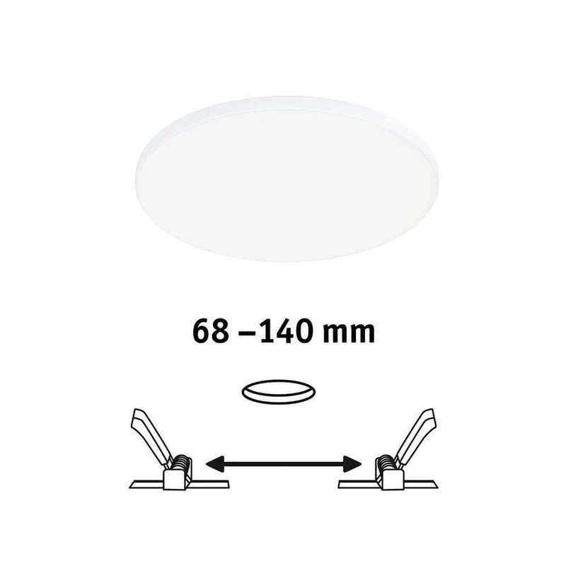 VariFit LED Einbaupanel Ø 16cm Veluna Edge Weiß