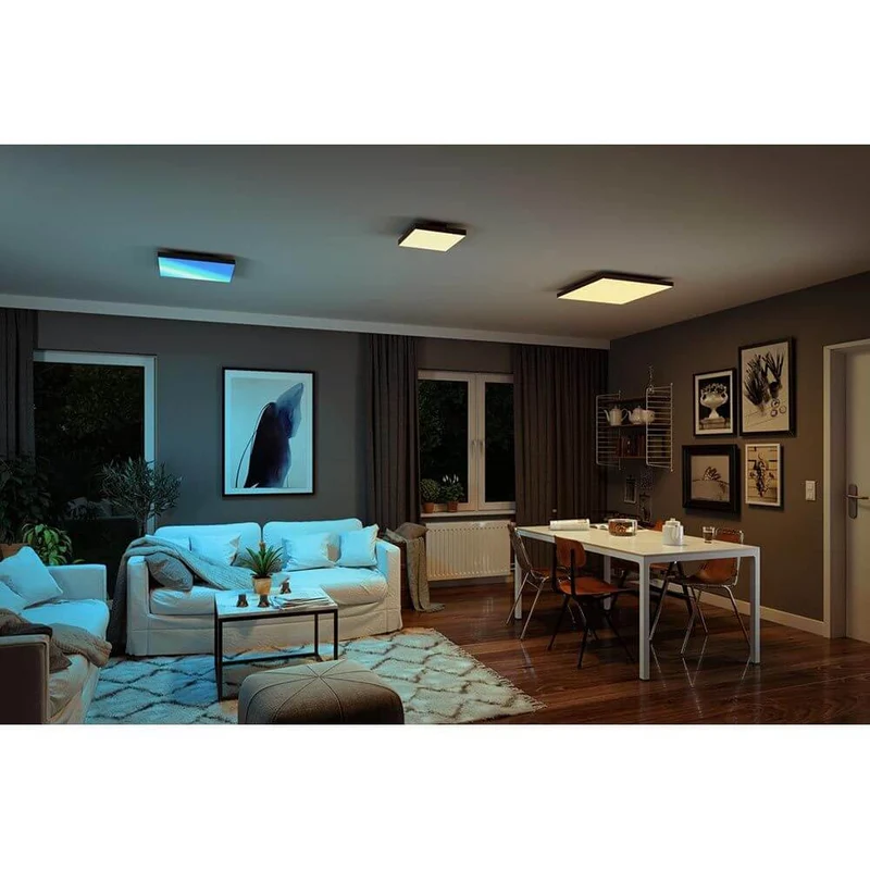 LED Panel Velora Rainbow RGBW Dynamisch Quadratisch Schwarz