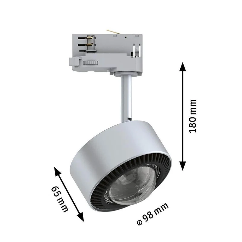 ProRail3 LED Schienenspot Aldan 8,2W Dimmbar Silber, Schwarz