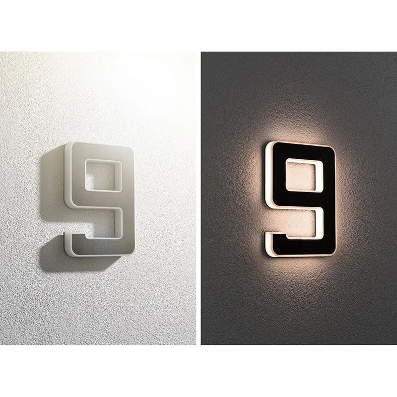 Solar LED Hausnummernleuchte Nummer 9