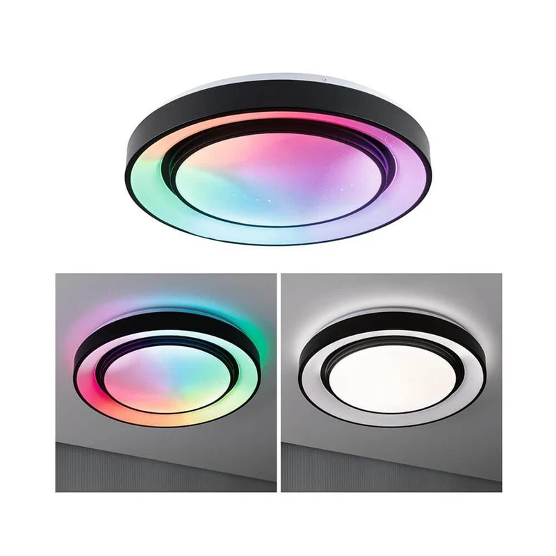 LED Deckenleuchte Rainbow RGB Schwarz Ø 47,5cm
