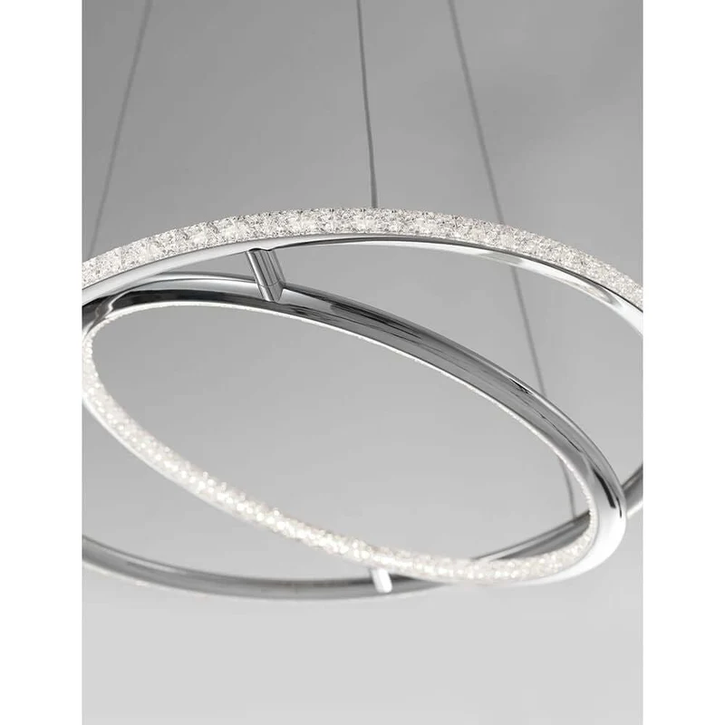 Livorno LED Hängeleuchte Ø 45cm Chrom
