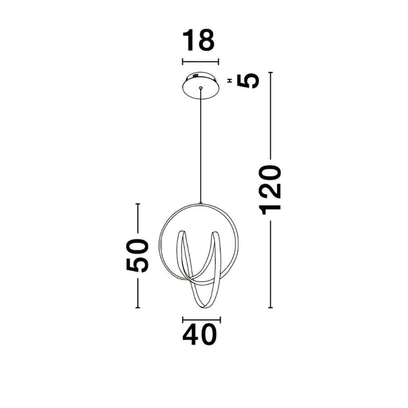 Rings LED Hängeleuchte Schwarz