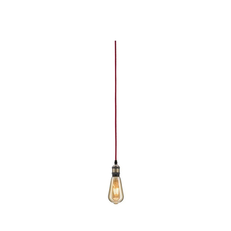 Neordic Pendelleuchte Eldar inkl. Stecker Rot, Chrom