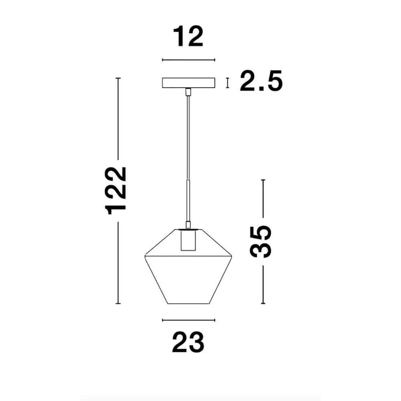 Prisma Hängeleuchte Ø 23cm Glas