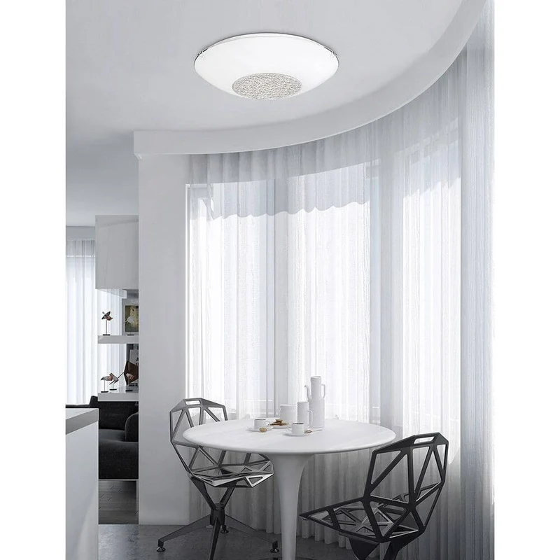 Era Glas-Deckenlampe Kristall Weiß