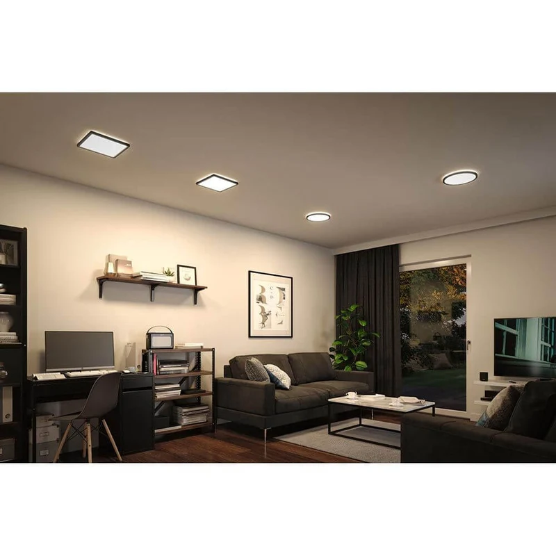 Atria LED Decken- & Wand Panel Shine Schwarz