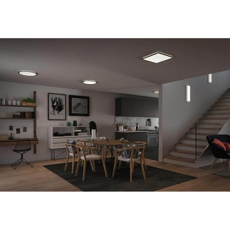 Atria LED Deckenleuchte Shine Chrom-Matt mit 3-Stufen Dimmer